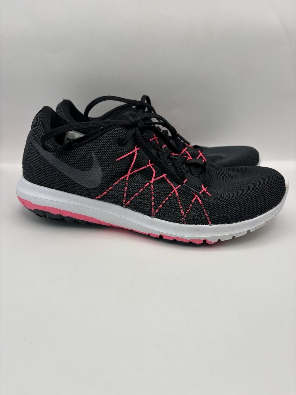Nike Flex Fury Black And Pink Sneakers Women size 9
